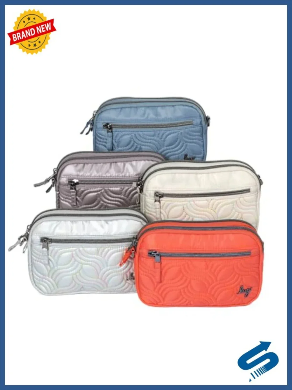 Convertible Crossbody Sling Bag with Belt Loops RFID Protection Polyester